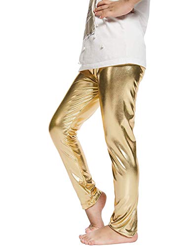 Messy Code Baby Girls Pants Faux Leather Leggings For Toddlers Trousers Gold Kids Clothes Boutique Gold M(12-24Month) #TOP1