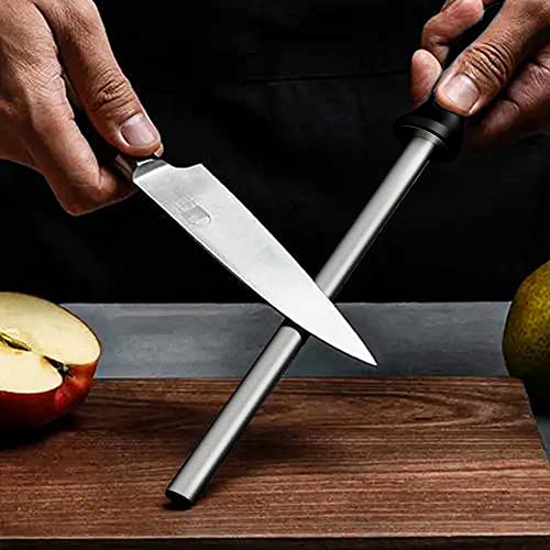 Arcci Diamond Knife Sharpening Steel Rod 10 Inch, Professional Kitchen Diamond Knife Blade Sharpener Rod Stick, Knife Honer Steel For Honing Knife Blades, Chef Knives And Shears #TOP1
