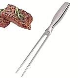 Fleischgabel aus Edelstahl, robuste 26,7 cm Tranchiergabel mit ergonomischem Griff, perfekt zum Grillen, Braten, Schnitzen, spülmaschinenfest, langlebiges Küchenutensilien, idealer Begleiter für