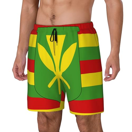 Short de plage à séchage rapide avec doublure compression homme maillot hawaïen
