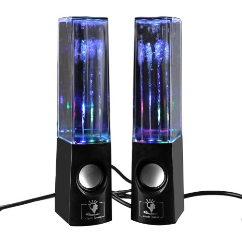 2 Casse Speaker Effetto Acqua LED 3Wx2 Mini USB