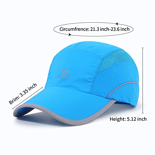 Crazy Era Running Hat Mesh Sports Cap Lightweight Quick Drying Runner Cap For Men Women Blue #TOP4
