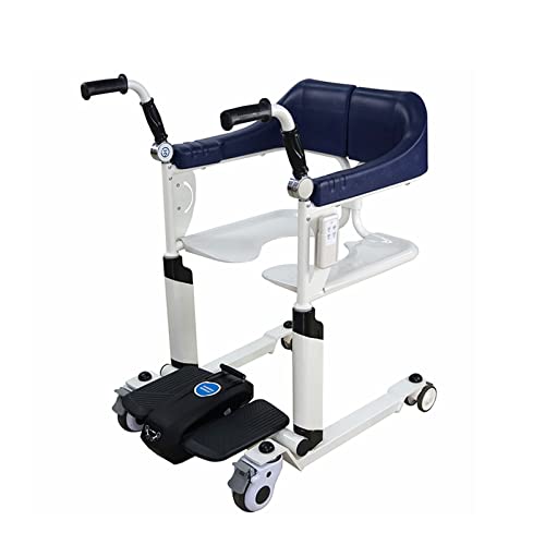 PDKJNID Máquina de Transferencia de Elevador de Pacientes Sentado, operación sin Cabestrillo, Silla de baño con Inodoro para Ancianos discapacitados, para Adultos Mayores,Azul Cover