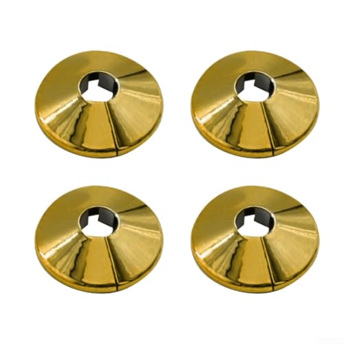 for HPLIVE 4pcs 15mm Heater Pipe Rosette Pipe Collars Radiator Gold Plastic Covers Pipe Radiator Pipe Sleeves