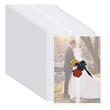 Vellum Jackets for 5x7 Invitations, Pre-Folded Invitation Sleeves 110GSM Vellum Paper 5x7 Translucent Paper Jackets for Wedding Wraps, Envelope Liners, Greeting Cards, Birthday - 50 Packs