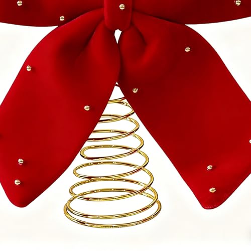 Terciopelo grandes decoraciones y lazos de alta densidad para árbol navideño 8