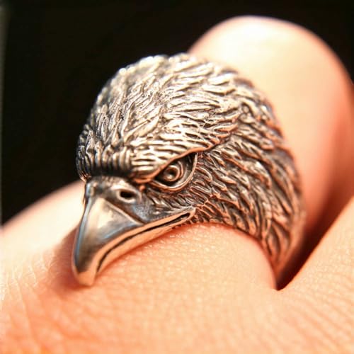 Bague tête d'aigle en argent résistant pour remplacer les bijoux qui verdissent - 5
