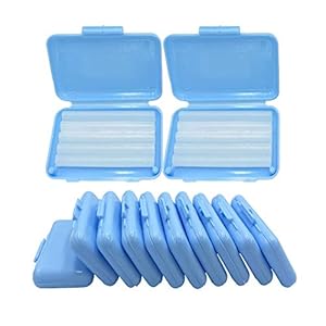 Orthodontic Wax for Braces, HRASY 10 Pack Dental Wax Brace Wearer Wax for Relieving Irritation and Pain, Blue Mint Flavor