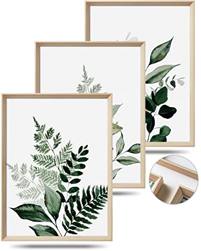 UPWOIGH 12x16 in Green Framed Wall Art, Olive Leaf Plant