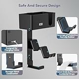 KDD 4-in-1 Wall Mount Controller Holder - Dual Game Controller and Headphone Stand Holder with Anti-Slip Pads, Headset Hanger Hook for Xbox ONE/X Series/PS5/PS4/Phone/Speaker,Desk Storage Accessories - Image 4