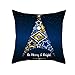 AMDXD poszewka na poduszkę 40x40cm, poliester poszewka na poduszkę w kolorze ciemnoniebieskim, choinka, gwiazda geometryczna