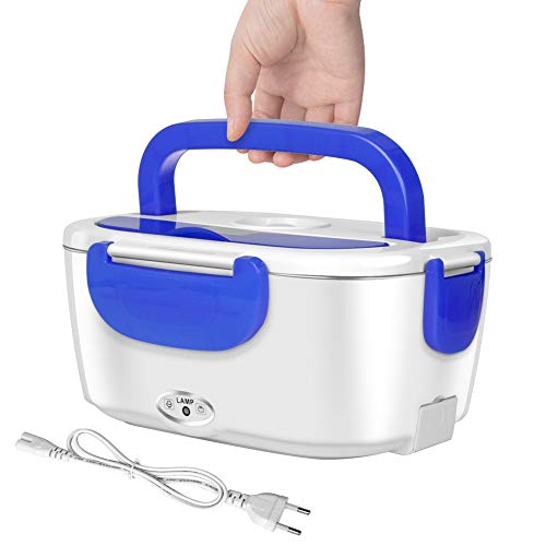TTMOW Fiambrera Eléctrica Portátil Acero Inoxidable Calentador de Comida con Cuchara y...