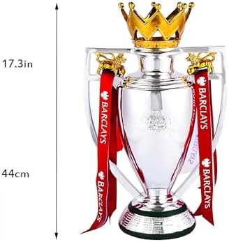KUNRUI Premier Champions Trophy Soccer League Trophies Home Office Desk Decor Fans Collectibles Souvenirs,17.3in/44cm