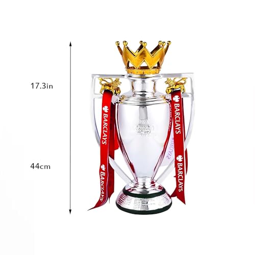 KUNRUI Premier Champions Trophy Soccer League Trophies Home Office Desk Decor Fans Collectibles Souvenirs,17.3in/44cm