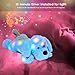 Hopearl LED Musical Stuffed Puppy Lighting Up Singing Plush Dog Adjustable Volume Lullaby Animated Soothe Birthday Festival for Kids Toddler Girls, Blue, 17''