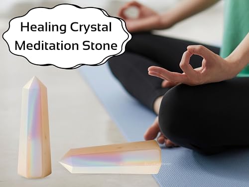 Image of Certified Angel Aura Quartz Crystal Tower Obelisk Point For Chakra, Healing And Balancing - Aaa Grade Original Certified Gemstone Agate For Reiki Meditation Yoga Spiritual (3-4 Inches)