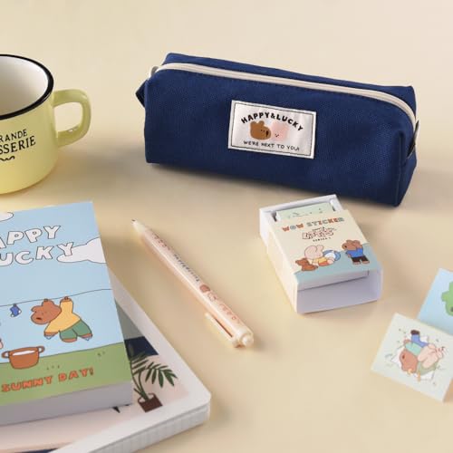 Image of Monolike Block Pencil case (Happy and Lucky Block Pen case, Indigo)