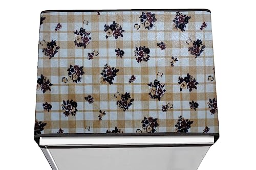 Image of Stylista Refridgerator top Cover Suitable for Samsung RR21C2F25HS /HL, 189 Liter Fridge, Dimension (WXD) 71x109 CM, Geometric Pattern Beige