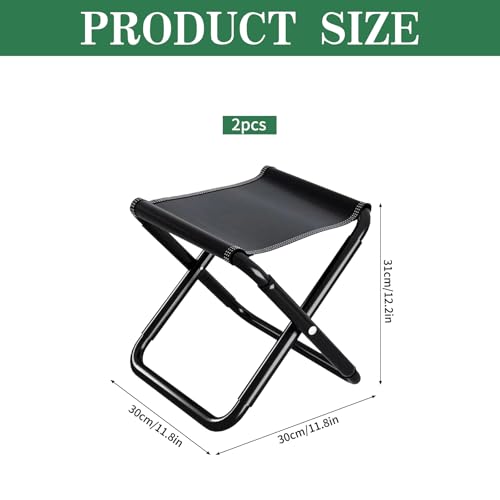 CHENBOOW Tragbarer Klapphocker,2 Stück Camping Hocker 30cm,Campinghocker,Gartenhocker,Leicht Sitz Falthocker,Klappstuhl,Mini-Klapphocker,mit Aufbewahrungsbeutel,für Reisen Wandern Garten – Bild 4