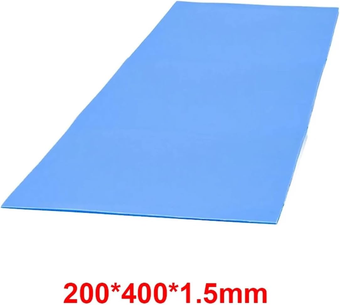 Thermal Conductive Silicone Pads 1pc 6.0 W/mK 200 * 400mm Thermal Conductivity CPU Heatsink Cooling Conductive Silicone Pad(200x400x1.5 mm)