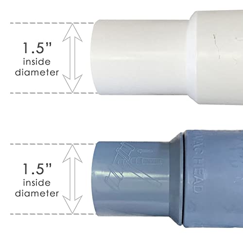 Puri Tech 1.5 Inch Diameter X 25' Feet Long Vacuum Hose For In-Ground Swimming Pools With Swivel Cuff To Prevent Tangles Or Twisting Protected From Uv & Chemicals #TOP2