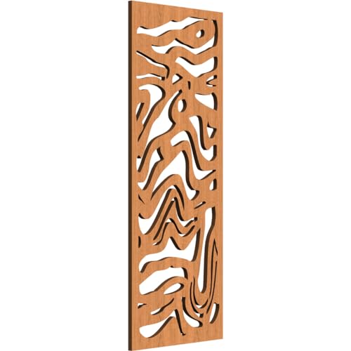 9 3/8"W x 24 3/8"H x 3/8"T Northfield Decorative Fretwork Wood Wall Panels, Cherry