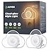 AUVON Nubes luz nocturna infantil con Sensor Movimiento, 2 Unidades Luz Cálida LED con 1-50 lm, Brillo Ajustable para Bebe Dormitorio Infantil, Baño, Cocina, Escalera