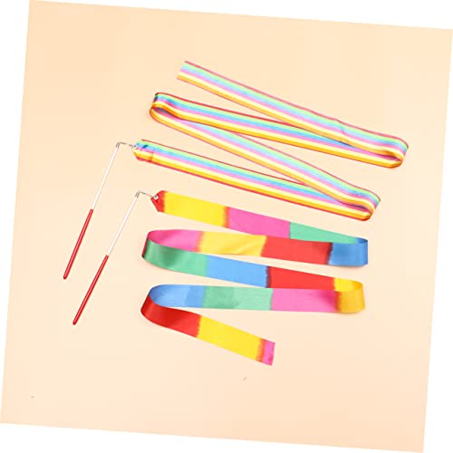 8 Unidades Fitas Girando Fita Giratória Bastão Giratório Fitas De Dança Para Crianças Fitas De Dança