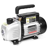 XtremepowerUS 1/4 HP Single Stage Rotary Vane Vacuum Pump 3 CFM Air Conditioner Refrigeration HVAC Air AC A/C R410a R134 (3 CFM)