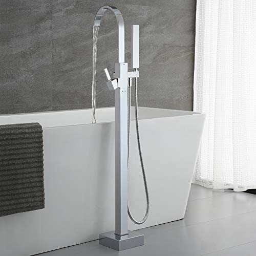 Artiqua Freestanding Tub Filler Bathtub Faucet Chrome Floor Mounted Faucets With Hand Shower #TOP2