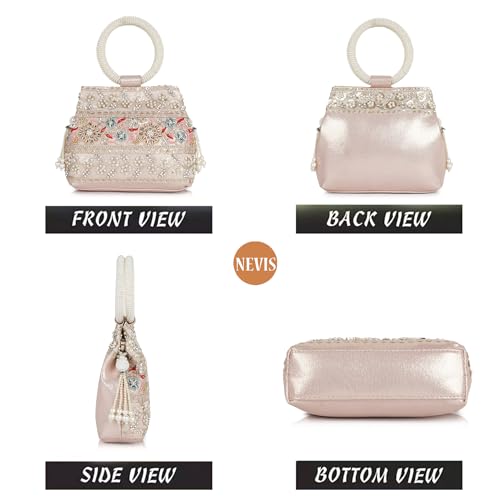 Image of Nevis Stylish Embroidery Unique Design Traditional Wedding Party Handheld Potli Bag For Women