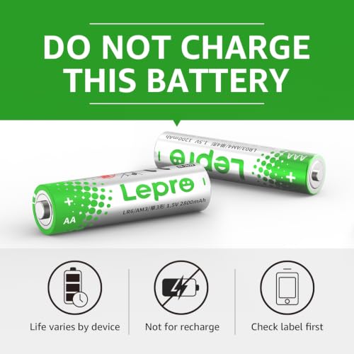 Image of Lepro AA & AAA Batteries Variety Combo Pack, 48 Count