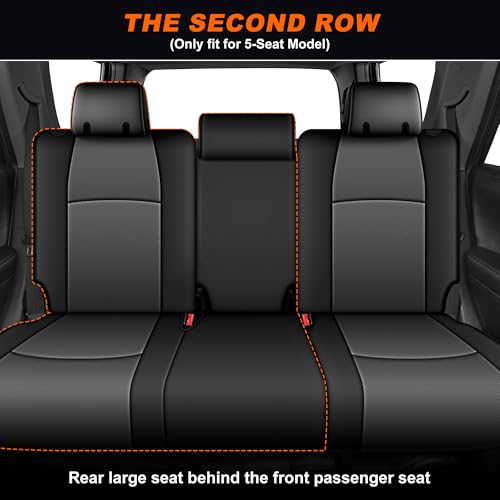 Image of AOMSAZTO Custom Fit Seat Covers for Toyota 4Runner 2011-2024 Full Set Car Seats Cover for 4Runner Accessories Black&Gray(5 Seats Model Only)