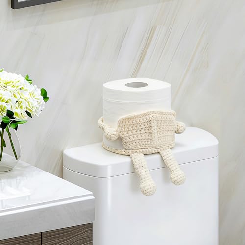 Crochet Toilet Paper Holder, Funny Toilet Paper Holder Free Standing