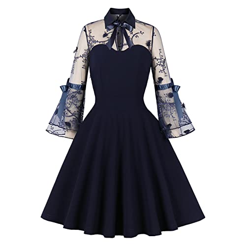 Vestido de manga acampanada holgado para disimular brazos