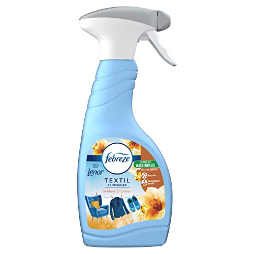 Febreze Textilerfrischer Spray (500 ml) Lenor Goldene Orchidee, Textilspray entfernt Gerüche und hinterlässt Frischeduft
