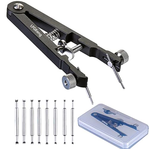 LFGKeng Watch Spring Bar Plier Tool Kit Spring Bar Tweezer Watch Band pliers with Robust 8 Alloy Steel Pins Watch Band Pins Replacement Tool for Watch Wrist Bands Strap Removal Repair Set(Black)