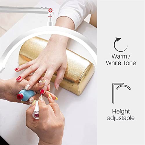 Toyshi Eyelash Led Floor Light, Half Moon Lamp For Lash Extension, Lighting For Beauty, Skincare, Lashes, Eyebrows, Filming Content Creation (White) #TOP5
