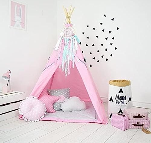 Pinnima Pink Theme Teepee Tents with Padded Mat and Cushions Free Kit Bag Plain