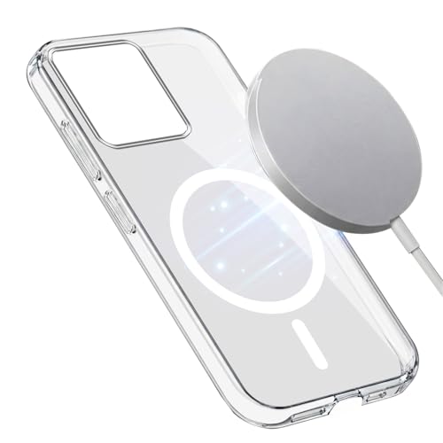 Image of Jkobi Lifetime Anti-Yellow MagSafe Compatible Clear Back Cover Case for Motorola Moto Edge 50 Neo (Sleek Hard Crystal | Shockproof and Camera Protection)