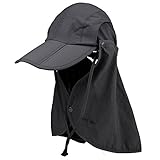 Capllov Cido Fishing Hat Unisex Outdoor Sport 360 Degree Quick-Drying UV50+ Protection Cap with Removable Sun Shield and Mask Perfect for Fishing Hiking Garden