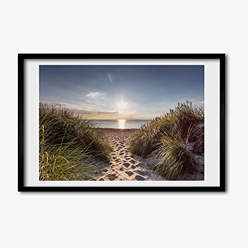 Cadre photo 60x40 cm dunes côtières Tulup pour décorer un salon moderne