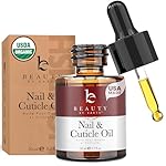 Organic Nail and Cuticle Oil - USA Made Nail Oil for Growth & Strength with Jojoba and Vitamin E, Repair for Damaged Nails & Cuticle Softener made with Natural Ingredients, Nails Care Products