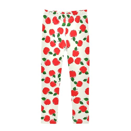 Girls Leggings Size 4T Fruit Leaves Soft Stretchy Pants Breathable Girl Clothes for Workout School