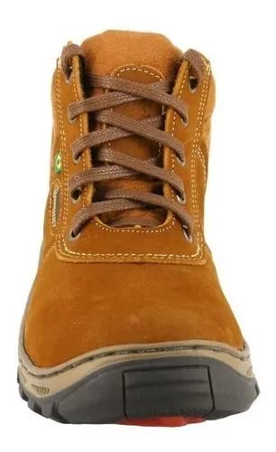 BOTA DE SEGURANÇA ECOSAFETY PS195-AP BICO DE PVC COURO NOBUCK FERRUGEM C.A 17144 Tamanho:39