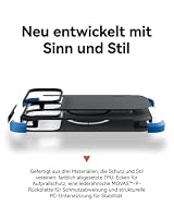 MOFT MOVAS Rahmen Hülle für iPhone 18 Pro Max für MagSafe, Ultra Dünner und Ultra Schutz - TPU-Eck Schutz mit Weiches Veganes Leder，0.75 mm (0.03 in) Slim（Navy Blue + Faded Jeans） – Ansicht 3