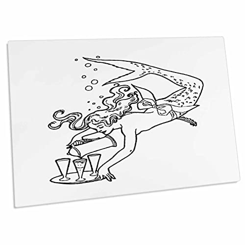 Imagen Retro Sirena con Cócteles Pad de Escritorio