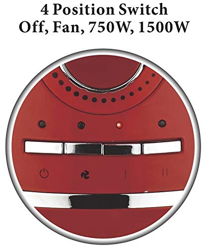 Optimus H-7231 Portable Oscillating Ceramic Heater With Thermostat & Led Display, Standard, White #TOP3