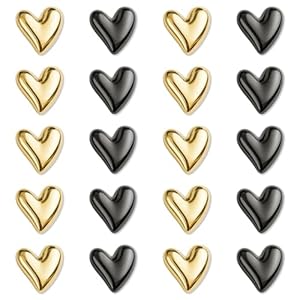 20 Stück Kühlschrankmagnete, Magnettafel Kühlschrank Magnete,3D Kleine Dekorative Kühlschrankmagnete für Whiteboard,Kühlschrank,Kale... und Klassenzimmer (Gold+Schwarz)