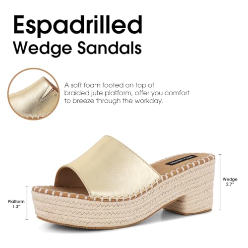 Image of Women's Espadrilles Platform Sandals Wedges Slides Sandals Open Toe Fashion Summer Outdoor Beach Sandals